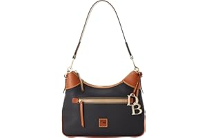 Dooney & Bourke Shoulder Bags for Women, Pebble Grain Leather Hobo Bag with Charms