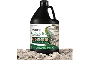 GOOBOOM Rock Glue for Landscaping – 1 Gallon Fast-Drying Landscape Adhesive for Pea Gravel, Rubber Mulch & Decorative Stones – Heavy Duty Permanent Bond Stabilizer – Safe for Lawn, Garden, Pathways & Edging