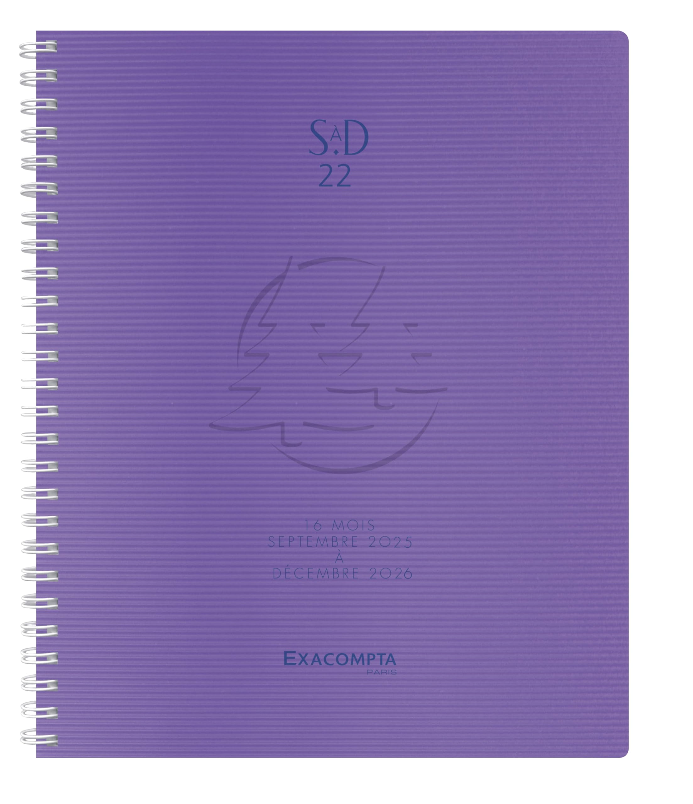 Exacompta – 1 Agenda Diary Sad 22 – Seven 2017 to Dec 2018 – 18.5 x 22.5 cm – Colours: Randomly
