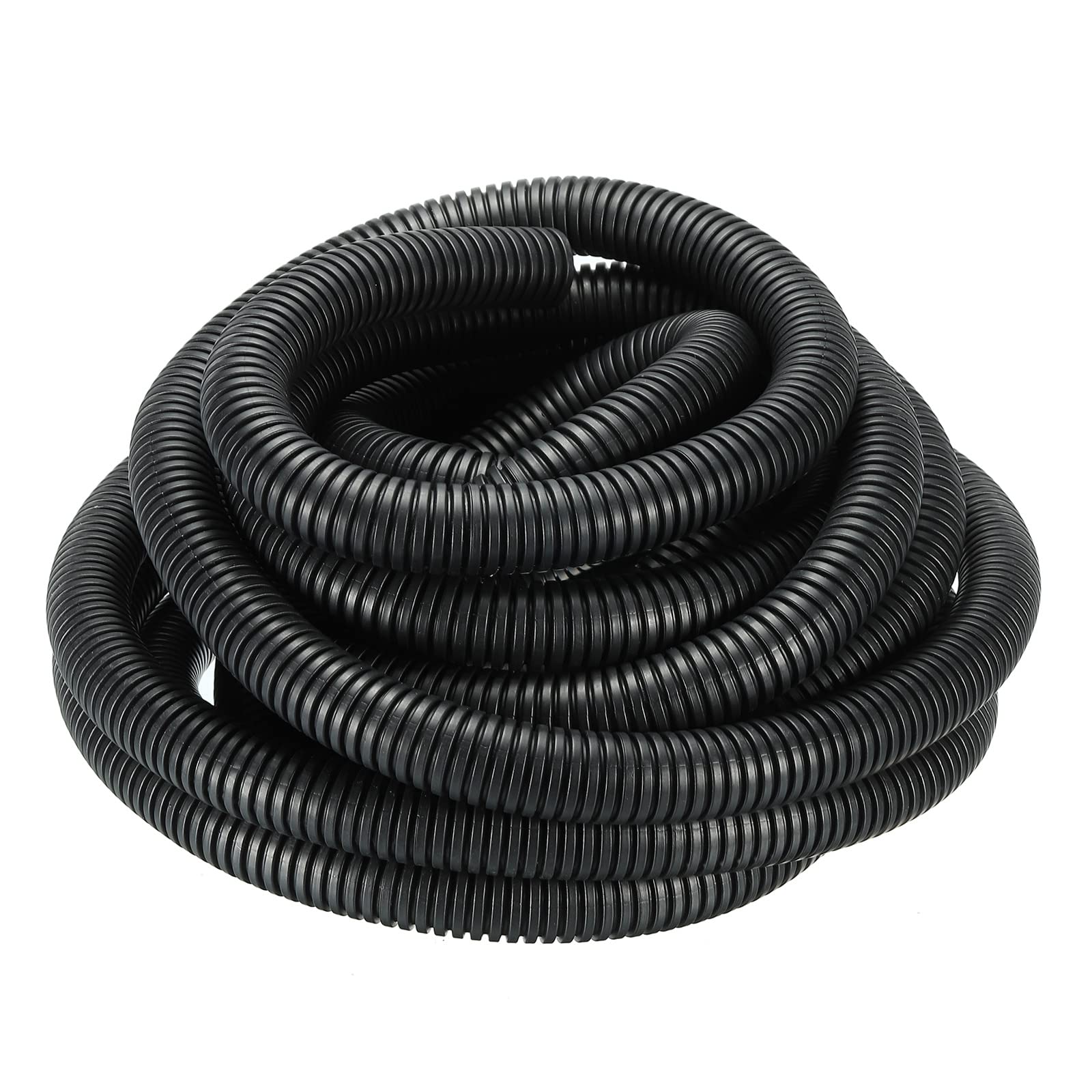 DMiotech 20mmx15.5mmx6.5m Plastic Non-Split Corrugated Tubing Indoor Outdoor Cord Management for Wrap Tidy Office Garden