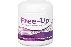 Free-Up-Professional Massage Cream, Fragrance-Free, Great Glide, Lubricity, Tissue Perception, Perfect for Physical Therapy, Massage Versatile, Non-Greasy, 8 Oz Jar