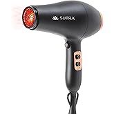 Sutra Infrared AC Blow Dryer - Professional Hair-Dryer with Infrared (IR) & Ionic Technology - Blowdryer with 2 Speed, 3 Heat Settings & Cool Shot Button - Professional Styling Tool for All Hair Types
