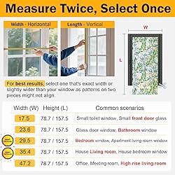 Window Privacy Film with Cutting Grid, Non-Adhesive