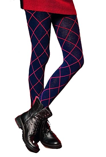 Gatta Damenstrumpfhose aus Baumwolle mit Muster (G88716-04) - hoher Baumwollanteil - gemustete Baumwollstrumpfhose rot gestre