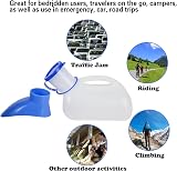 AWOKEN Unisex Portable Urinal Bottle 1000 ML with Lid Funnel Blue White view 6