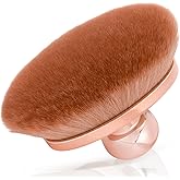UNIMEIX Blend & Blur Extra Large Body Makeup Brush with Drawstring Bag, 4.5 Inch Wide-headed Sunscreen Applicator Kabuki Brush for Face, Legs, Body (RoseGold)
