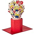 Hallmark Paper Wonder Minions Pop-Up Valentine's Day Card (One in a Minion Bouquet) for Kids, Teachers, Coworkers