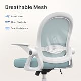 naspaluro Ergonomic Mesh Office Chair with Flip-Up Armrests Blue view 4