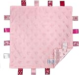 Soft Touch Dimple Comforter Baby Blanket Pink 35cm x 35cm Sensory Tags
