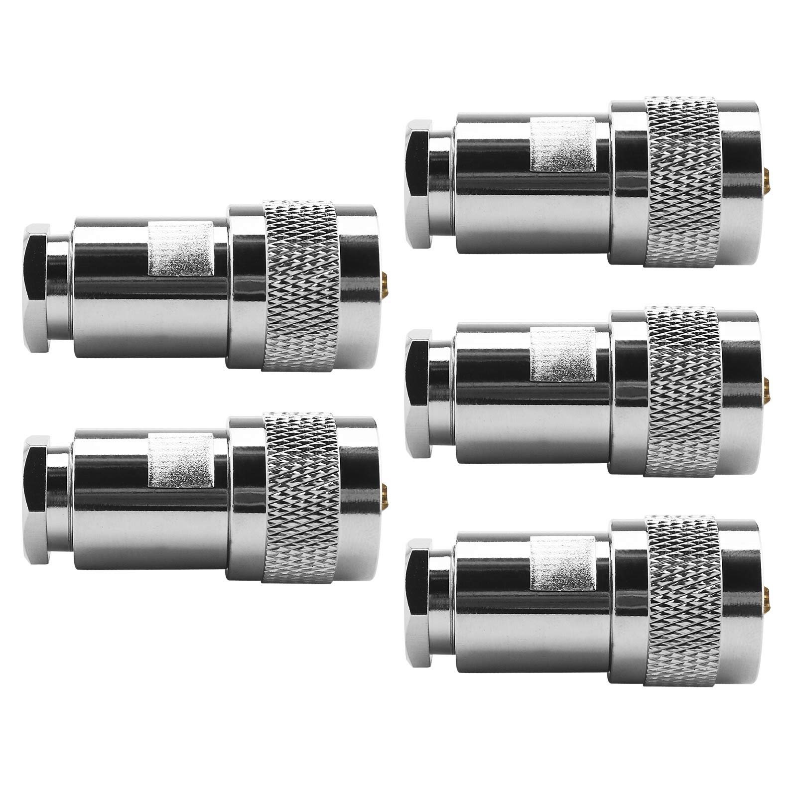 Be In Your Mind 5Pcs PL259 Male to Coax Cable Adapter for 5D-FB Aircell 7 Ultraflex 7 LMR300
