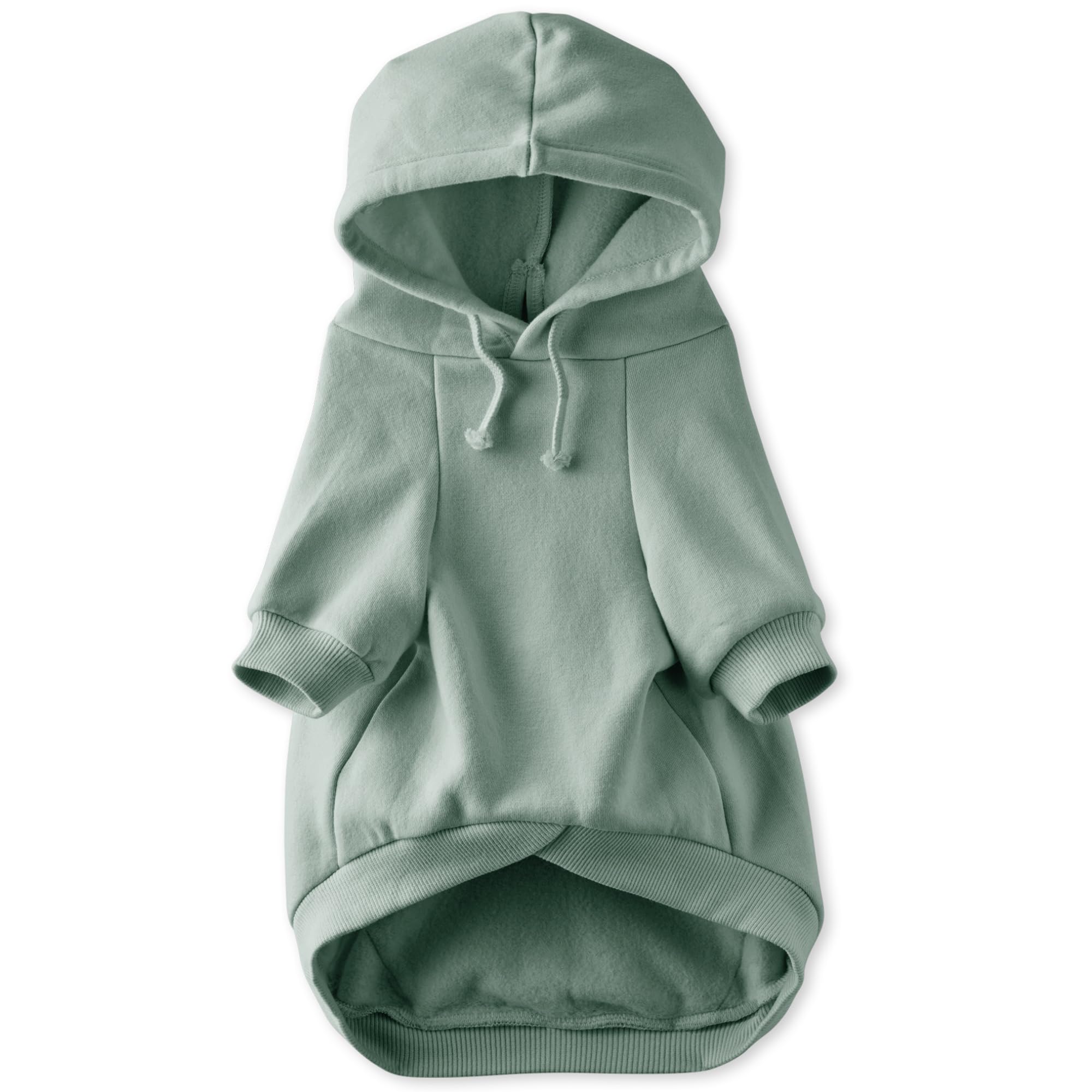 Pet Passion Rocky II – The Extra Comfy Hoodie, Organic Cotton and Recycled Poly Dog Hoodie Pet Coat Sweater for Small, Medium, Large Dogs​​, Sage, XXX-Small (up to 5lbs)