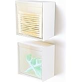 Josphlies Qtip Holder Wall Mount for Cotton Swabs, Balls, Pads, Hair Ties,Floss Picks- Small Plastic Bathroom Wall Organizers