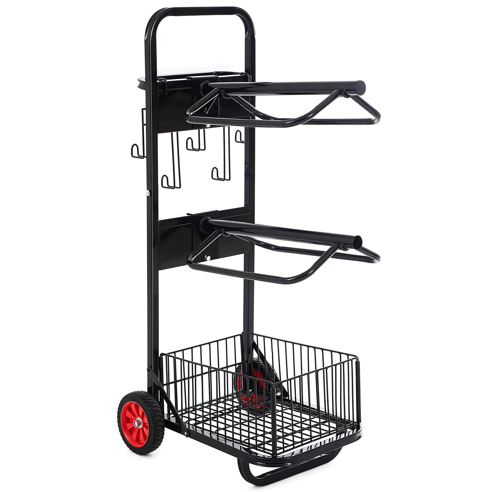 Photo 1 of DaisyInner Rolling Saddle Cart with Wheel Saddle Rack Dolly Heavy Duty Horse Equipment Cart Foldable Horse Tack Cart for Storage Moving Organize Transport Supplies(Removable Saddle Rack)