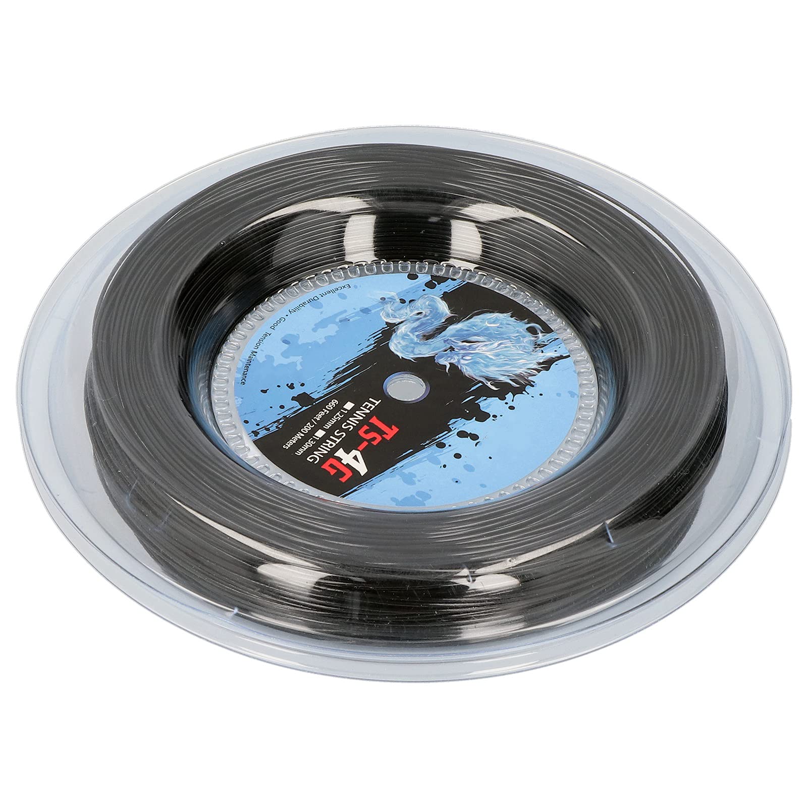 Tennis Accessory, Round Hard String for Tennis Rackets Polyester Material 200m/ 656.2ft Length for Men Women for Tennis Playing(1.30mm)