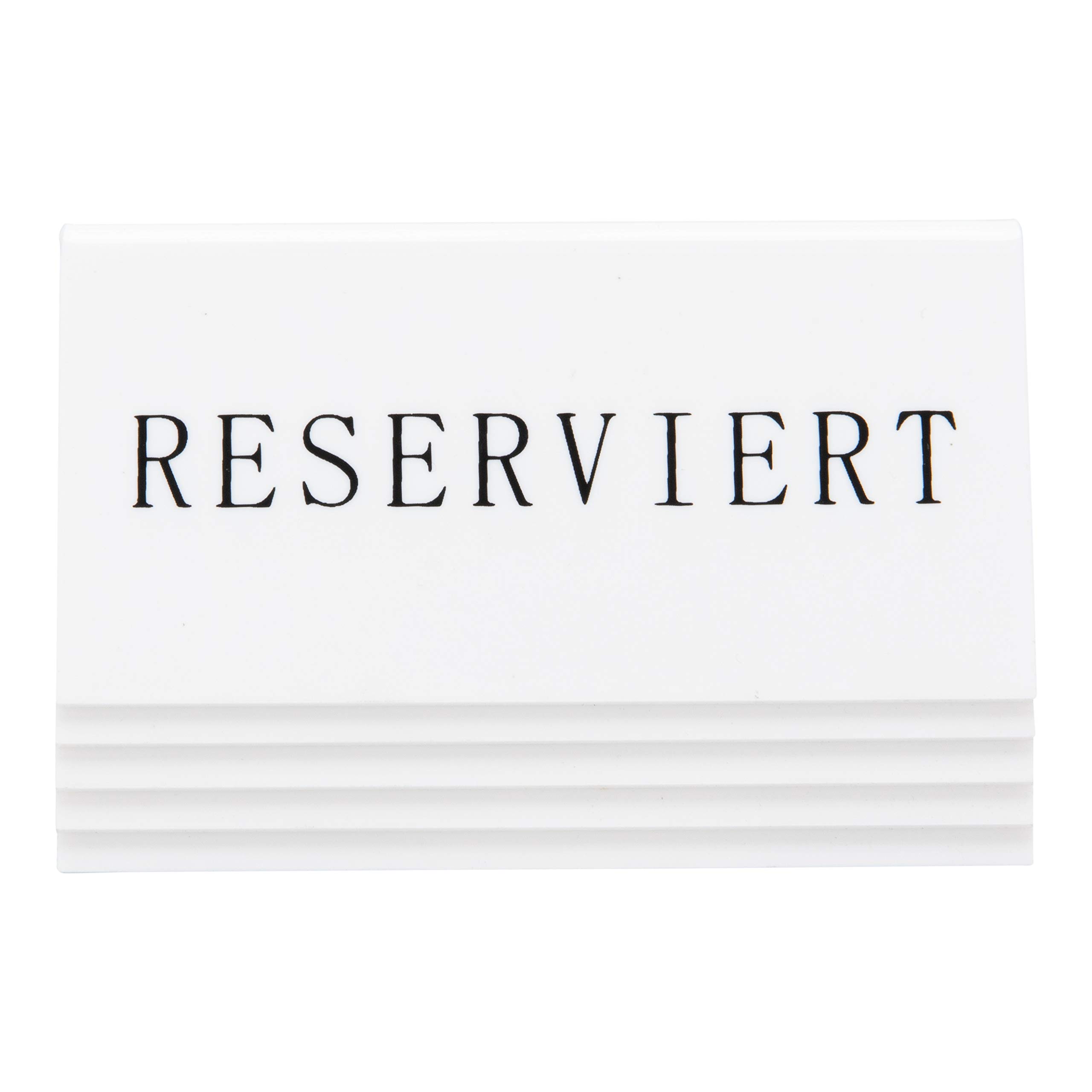 Securit Reservation Table Stands, Gereserveerd-Dutch (Set of 5), White