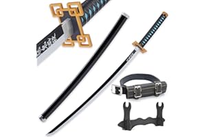 Cold Blade Demon Katana - 41 Inch Anime Replica with Belt and Stand - Durable Sword Perfect for Cosplay - Nichirin Sword with Authentic Design