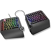 Cloud Nine ErgoTKL Ergonomic Tenkeyless Mechanical Keyboard for PC &ndash; Kailh Red &ndash; TKL RGB Backlit Ergo Split Key Board