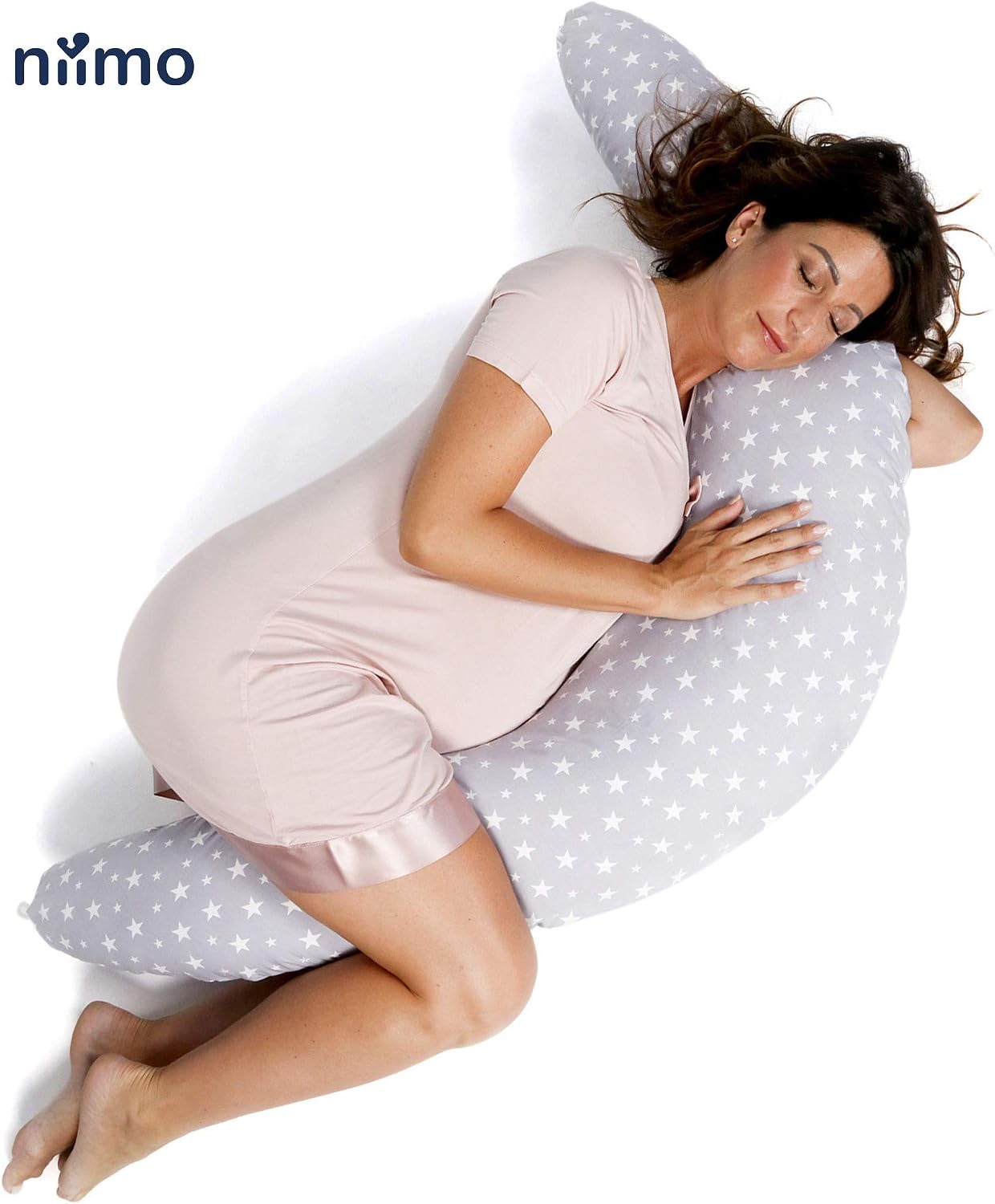 Niimo XXL Pregnancy Pillow & Nursing Pillow, 2-in-1 Design with a 100% Cotton Cover, Machine-Washable - Image 3
