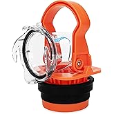 Camco Rhino RV Sewer Adapter PRO - Clear Sewer Hose Elbow with Drain Lock Adapter - Includes Ergonomic Handle & Flexible Adap