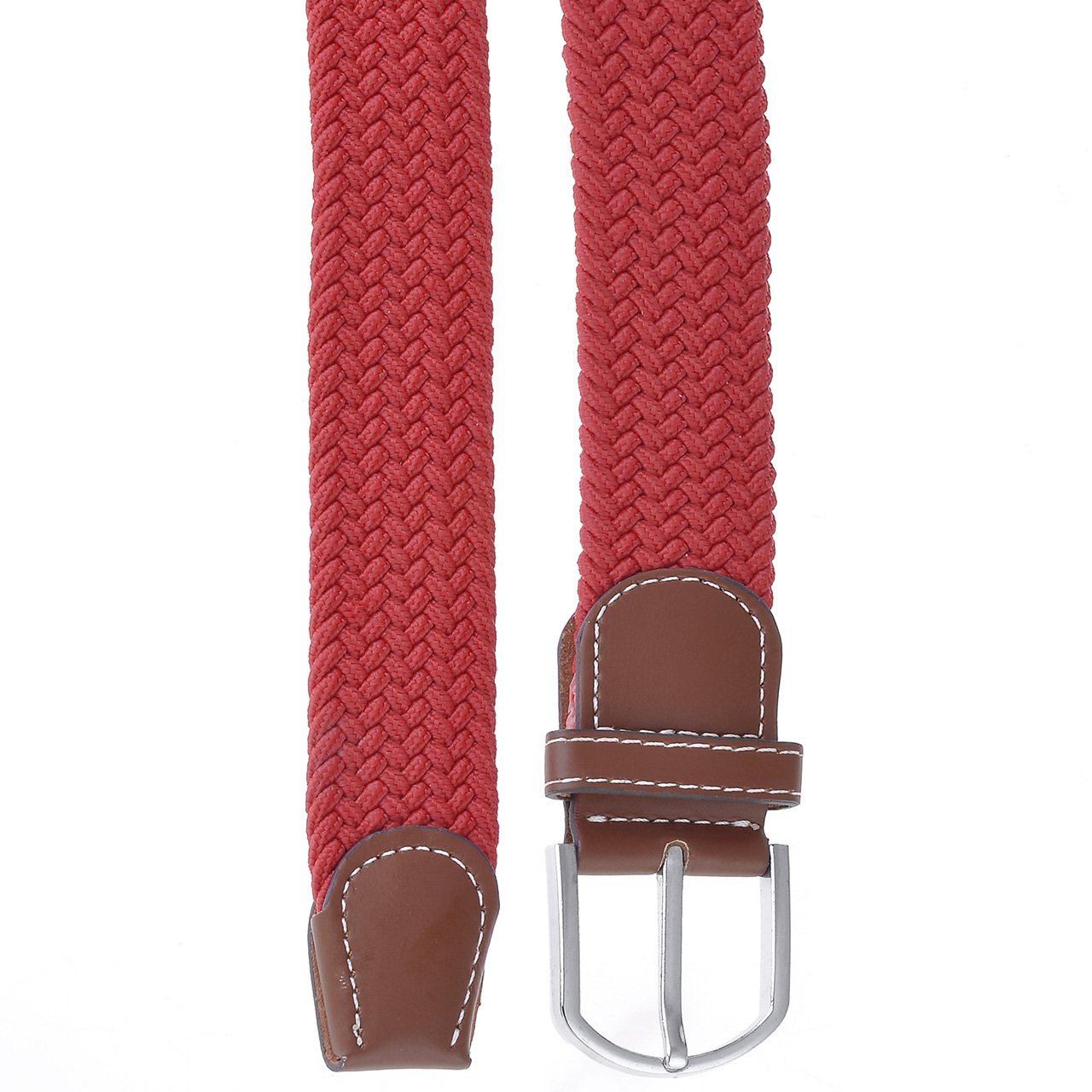 Ayliss - Ceinture Tressee avec Boucle Extra Forte Metallique Epaisse Toile Cuir Loisirs Casual Elastique Extensible Femme Homme Jusqu\'a 105cm de Longueur - Couleur#04