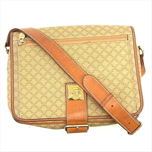 Amazon セリーヌ Celine ショルダーバッグ 斜めがけショルダー メンズ可 マカダム 中古 T102 メッセンジャーバッグ