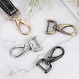 sourcing map 2Pcs Gold Lobster Claw Clasp 15mm D Ring Hook with Screwdriver view 6