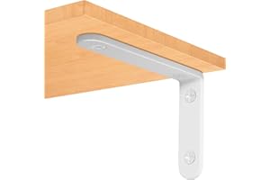 YIKOUJIS 36 Pcs Shelf Bracket,5 Inch White Floating Shelf Bracket Heavy Duty Meta Walll L Bracket for Floating Shelf Bracket - Wall Mounted Support for DIY with Screws