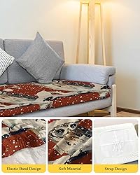 Christmas Owl Red Couch Cushion Covers, Universal