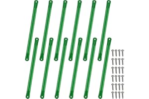 Sulythw 12 Pcs Monkey Bars Playground Swing Set Playset Ladder Rungs Set for Backyards Indoor and Outdoor Climbing Kit Steel Monkey Bars Hardware with Screws (Green, 21 Inch)