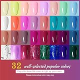 JODSONE Gel Nail Polish Set with Lamp Starter Kit 32 Colors UV LED Nail Kit view 2