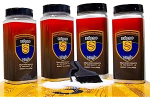 YDDS Shuffleboard Wax - Shuffleboard Sand 4 Pack with Mini Brush and Dustpan Set (4 x 14oz)