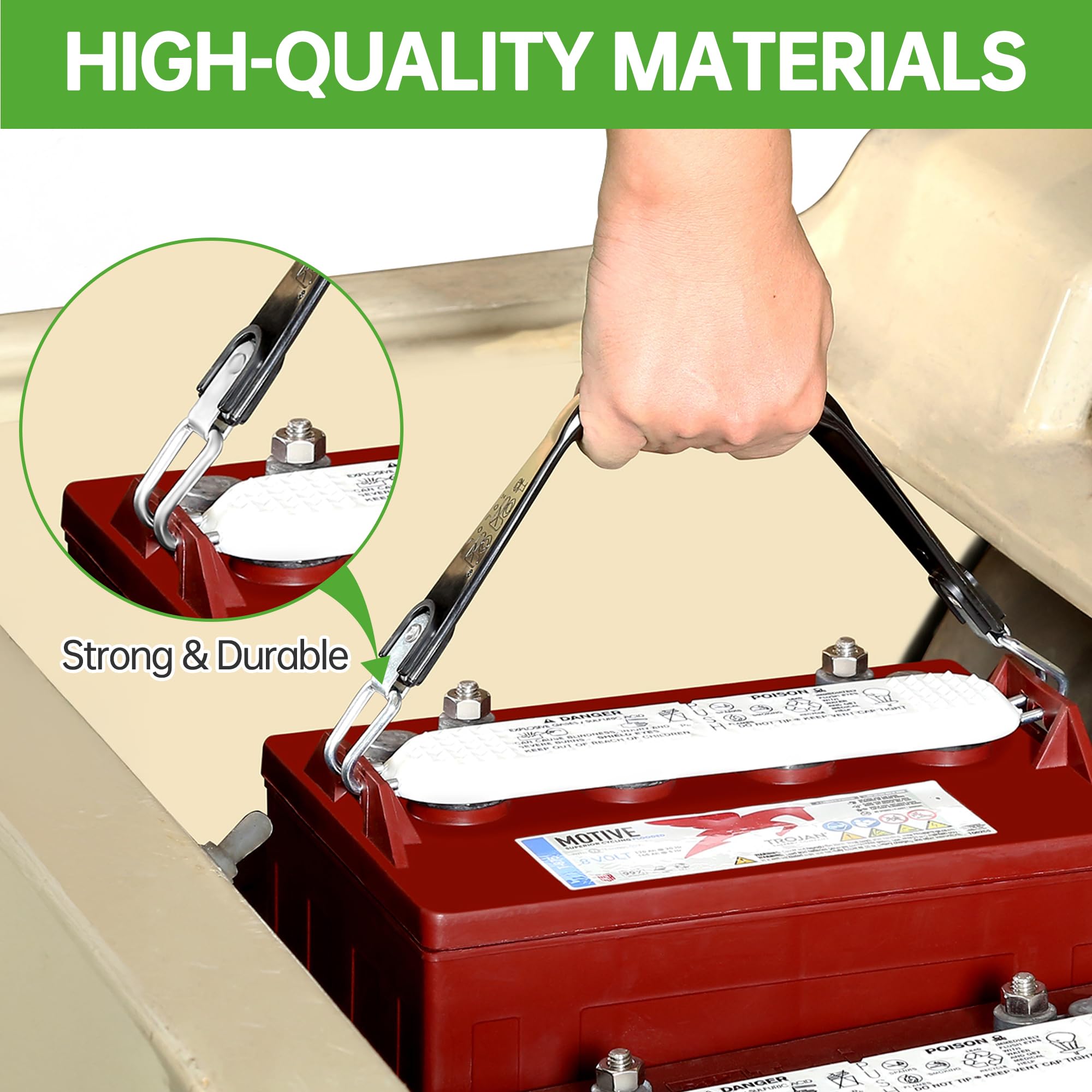 10L0L Golf Cart Battery Lifting Strap, Universal Golf Cart Deep Cell Batteries Carrier Strap for Trojan Battery, Fit for Yamaha, Club Car and EZGO