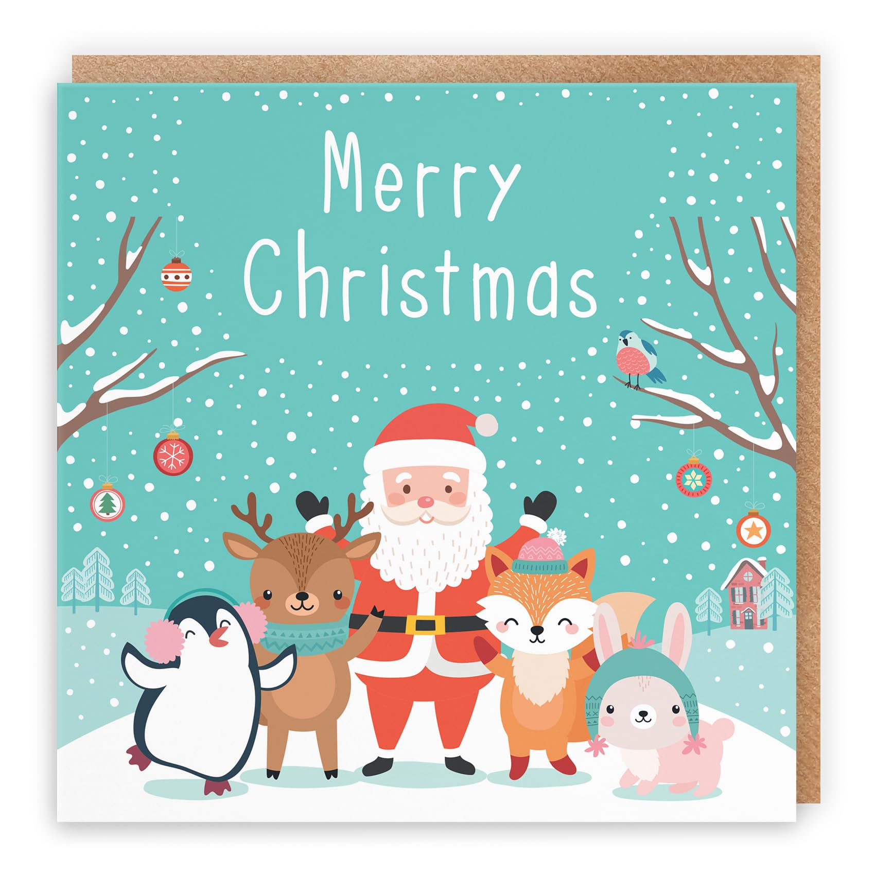 Hunts England - Individual Christmas Card - Merry Christmas - Santa & Friends Collection - Fun Card — image 1
