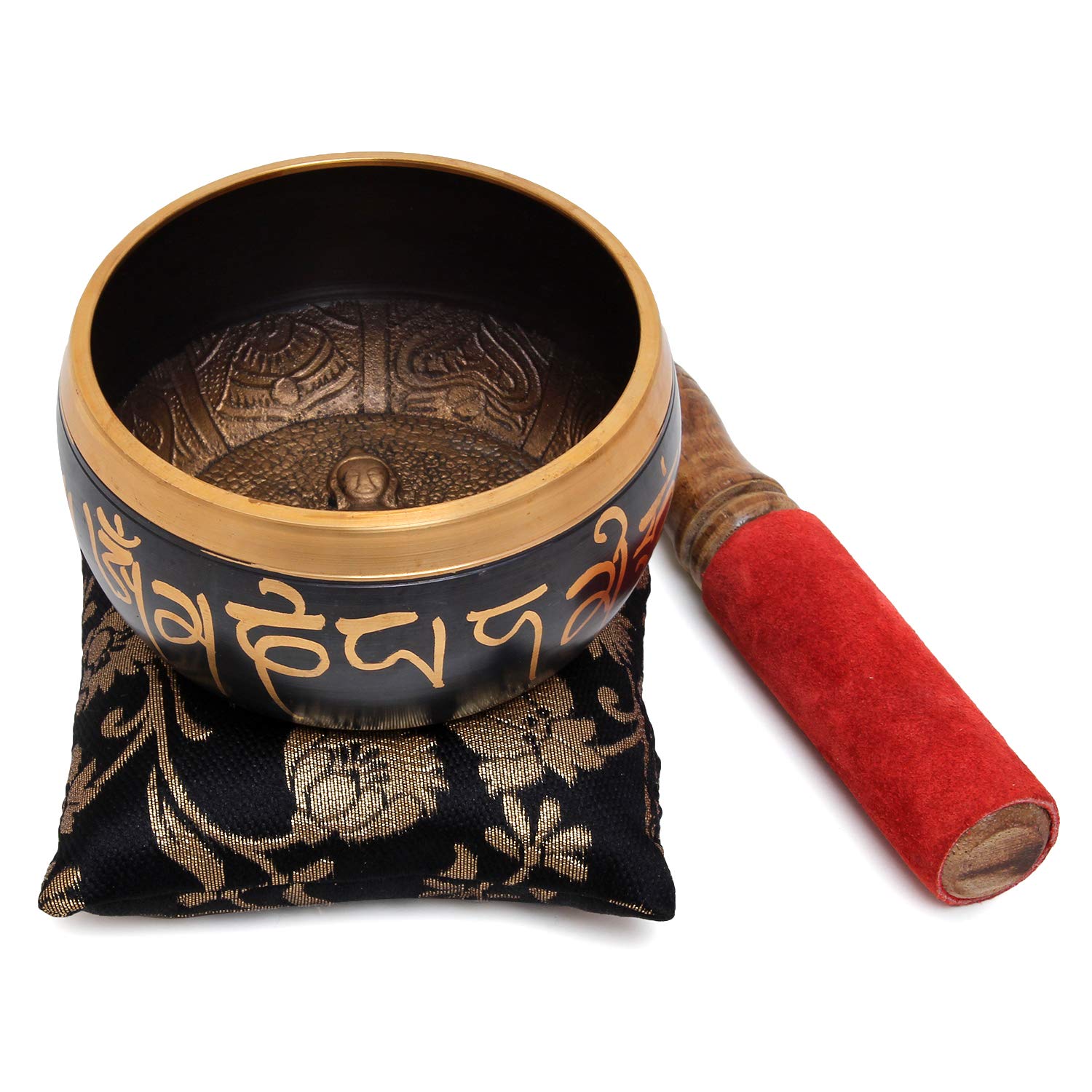 Zap Impex Beautiful Handmade Brass Buddha Sound Bowl Tibetan Meditation Yoga Sound Bowls 4 inch