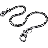 Ahiller Wallet Chain for Pants,Fancy Stainless Steel Key Chains with Double Locking Mechanism Carabiner Clip for Men Women