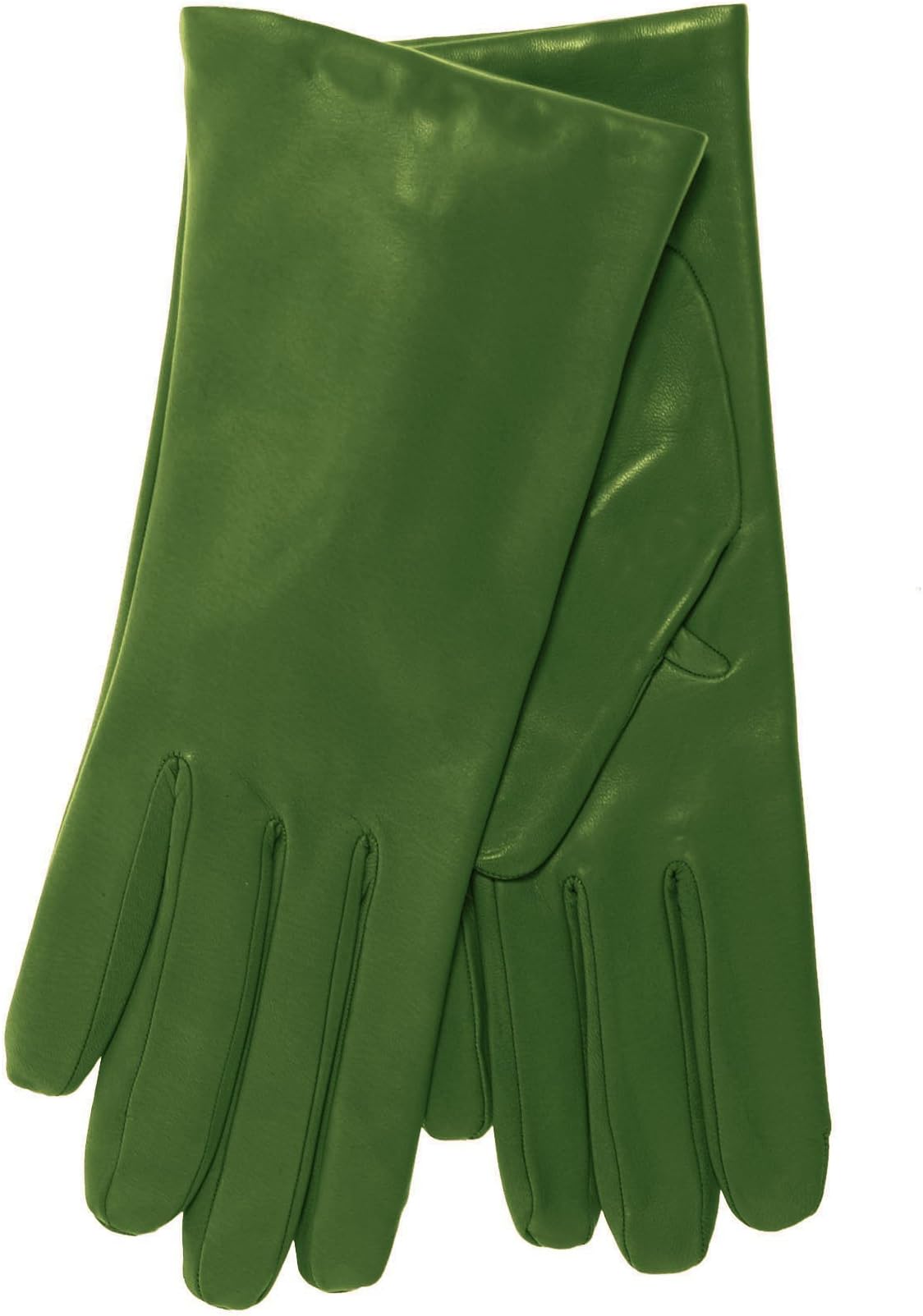 Fratelli Orsini Everyday Women's Italian Cashmere Lined Leather Gloves Size 7 Color Green
