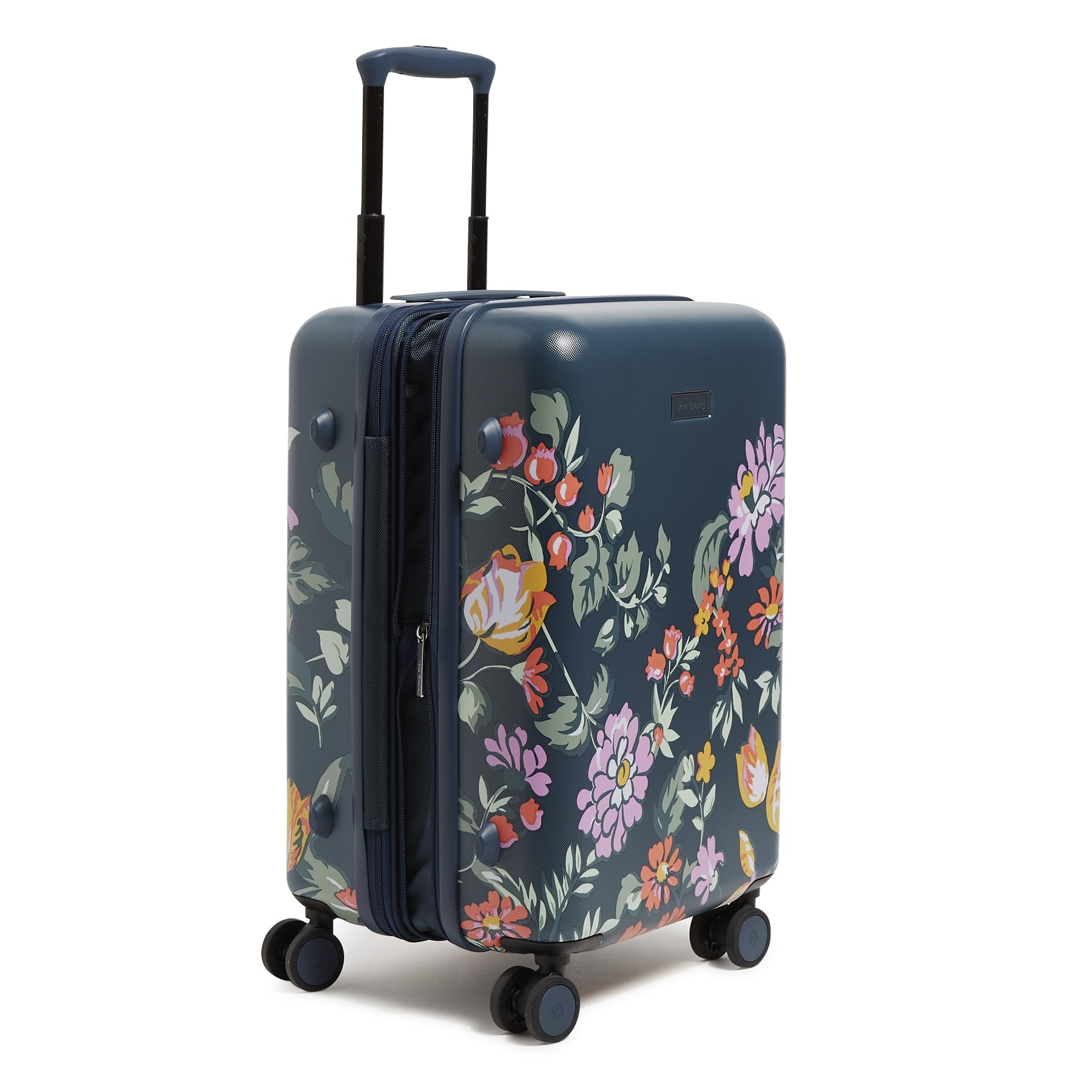 Vera Bradley Women's Hardside Rolling Suitcase Luggage, Fresh-Cut Floral Green, 22