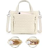 sweet lion Puffer Tote Bag Compatible with Stanley Cup, Carry On Quilted Bag Work College Travel Handbags Gifts for Women