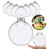 Clear Christmas Ornaments Balls, Clear Plastic Ornaments, Clear Ornaments for DIY Crafts - 12PCS(3.15'')