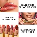 Oulac Glow Metallic Shine Orange Lipstick Coral High Impact 4.3 g view 6