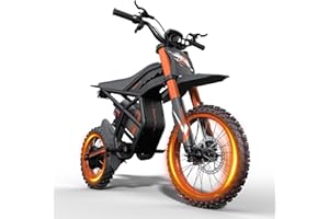 BOOTIME GT73/GT73Pro/GT73mini Electric Dirt Bike for Teens Adults,3000W/2500W Electric Motorcycle with 60V 36AH Battery,50/37MPH E Dirtbike with25/14" Fat Tire Mountain Off-Road E-Bike Hydraulic Brakes