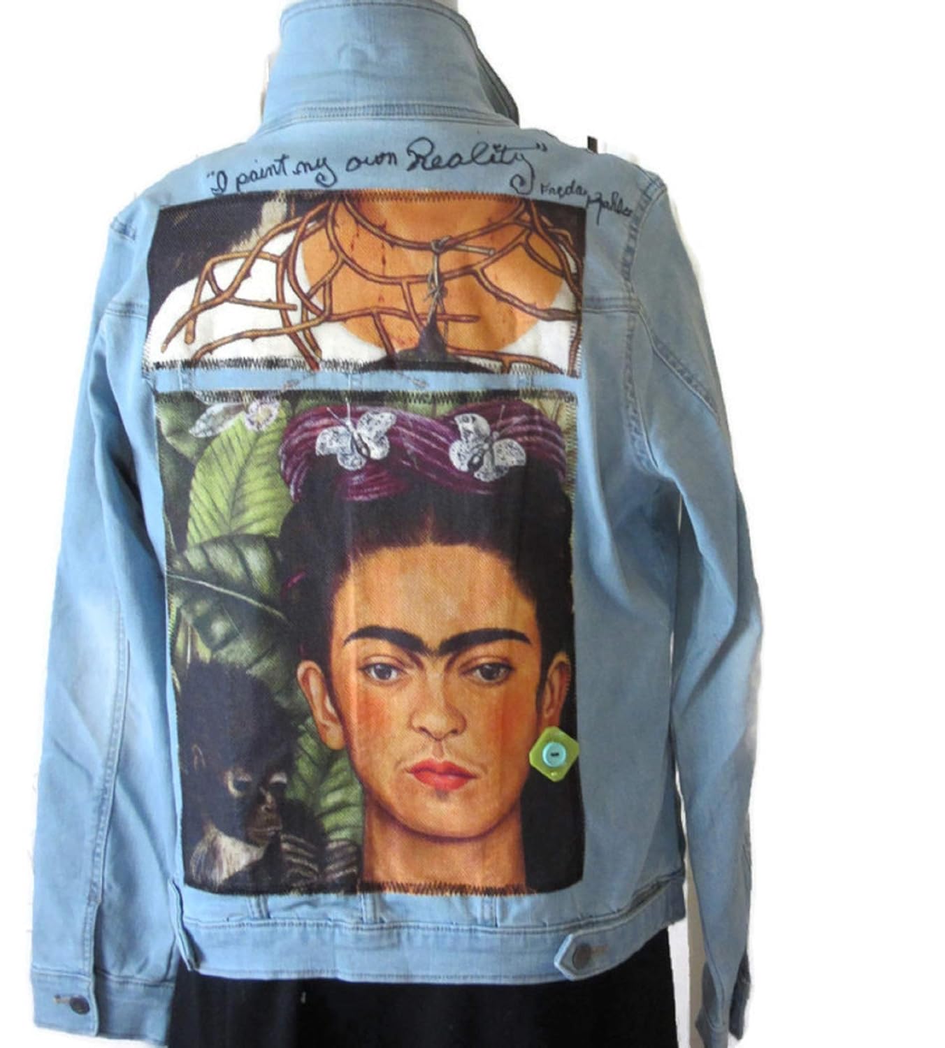 frida kahlo jean jacket