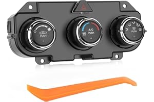 BULIAZY Front Climate Control Module 599-217 Heater A/C Control Switch for Dodge Ram 1500 2500 3500 2013 2014 2015 2016 2017 2018 Front A/C Heater Air Conditioning Panel Unit 68268189AA,68226600AA, 68226600AB