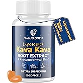Samarogen Kava Kava Capsules Root Extract Supplement Liposomal 55% Kavalactones with Ashwagandha Chamomile Lemon Balm Passionflower for Relax & Good Sleep (60 Softgels)