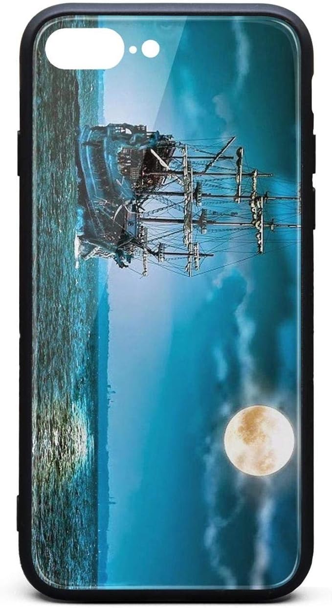 Amazon Nisen 海賊船と満月 海 Iphoneケース Iphone 7 8 Plus用 デザイン ガールズ メンズ レディース Tpuフレーム 保護カバー 耐衝撃バンパー 落下防止 Pcフレーム 5 5インチ デザイナー用 ケース カバー 通販
