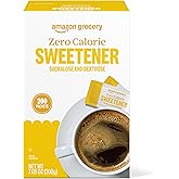 Amazon Grocery, Zero Calorie Sucralose and Dextrose Sweetener Packets, 200 Ct
