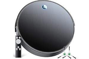 Galobao Robot Vacuum Cleaner, 2200Pa Strong Suction, Tangle-Free, Small and Quiet Robot Vacuum, 120 Mins Runtime, Auto Self-Charging Robotic Vacuum Ideal for Low Carpet, Pet Hair, Hard Floors, Black