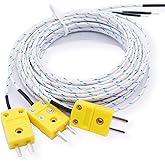 Twidec/3pcs 3M K-Type Sensor Probe for Thermocouple Thermometer&Meter ,Temperature Range: -50~400 °C(-58~752℉) TP-W-01
