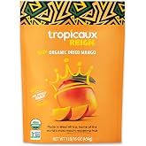 Tropicaux Reign Organic Dried Mango Slices, No Sugar Added, Non-GMO, 16 oz | Unsweetened, Unsulfured, Preservative-Free Dried Fruit, Vegan, Gluten-Free, Kid-Friendly, Great for Trail Mix