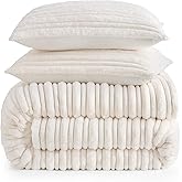 UGG Brinkley Full/Queen Comforter Set – Plush Faux Fur Bedding for Cozy Farmhouse & Boho Chic Decor, Hotel-Style Comforter Full/Queen Size with 2 Pillow Shams, Soft Bedding Set, Snow White